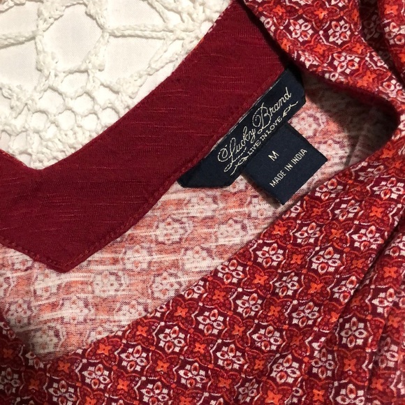Gifted-Lucky Brand Live in Love Print shirt top - Picture 8 of 8
